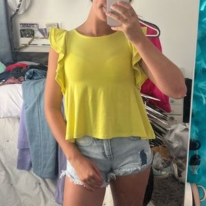 yellow copper key blouse